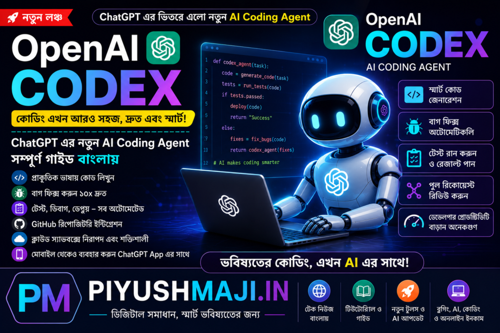 OpenAI Codex: ChatGPT-এর নতুন AI Coding Agent কী? | সম্পূর্ণ বাংলা গাইড